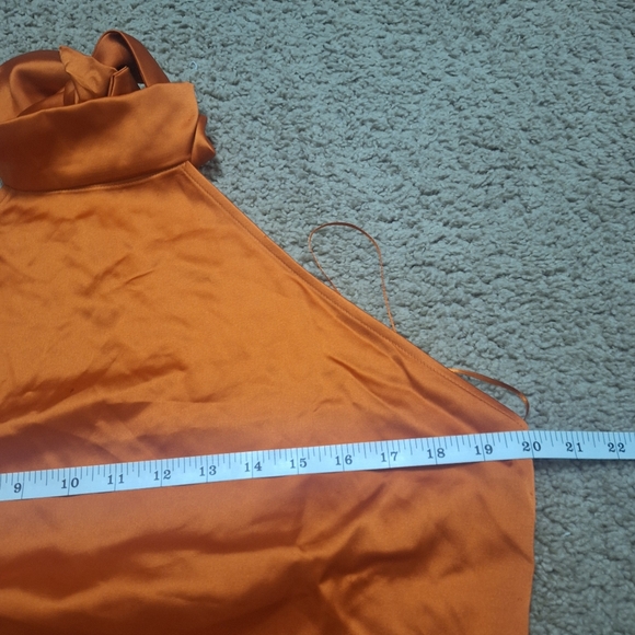 NWT Sincerely Jules Orange Halter Top Size L - Picture 9 of 10